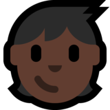 Child: Dark Skin Tone on Microsoft Windows 10 Fall Creators Update