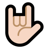 Love-You Gesture: Light Skin Tone on Microsoft Windows 10 Fall Creators Update