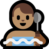Man in Steamy Room: Medium Skin Tone on Microsoft Windows 10 Fall Creators Update