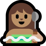 Person in Steamy Room: Medium Skin Tone on Microsoft Windows 10 Fall Creators Update