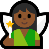 Woman Fairy: Medium-Dark Skin Tone on Microsoft Windows 10 Fall Creators Update