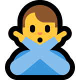 Man Gesturing No on Microsoft Windows 10 April 2018 Update