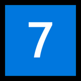 7️⃣ Keycap Digit Seven Emoji on Microsoft Windows 10 October 2018 Update