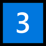 3️⃣ Keycap Digit Three Emoji on Microsoft Windows 10 October 2018 Update