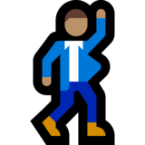 Man Dancing: Medium Skin Tone on Microsoft Windows 10 October 2018 Update