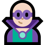Man Supervillain: Light Skin Tone on Microsoft Windows 10 October 2018 Update