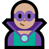 Man Supervillain: Medium-Light Skin Tone on Microsoft Windows 10 October 2018 Update
