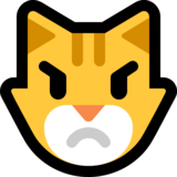 Pouting Cat on Microsoft Windows 10 October 2018 Update
