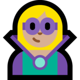 Woman Supervillain: Medium-Light Skin Tone on Microsoft Windows 10 October 2018 Update