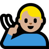 Deaf Man: Medium-Light Skin Tone on Microsoft Windows 10 May 2019 Update
