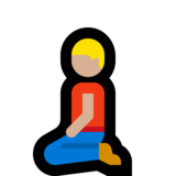Man Kneeling: Medium-Light Skin Tone on Microsoft Windows 10 May 2019 Update