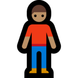 Man Standing: Medium Skin Tone on Microsoft Windows 10 May 2019 Update