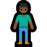 Person Standing: Medium-Dark Skin Tone on Microsoft Windows 10 May 2019 Update