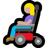 Woman in Motorized Wheelchair: Medium-Light Skin Tone on Microsoft Windows 10 May 2019 Update