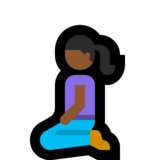 Woman Kneeling: Medium-Dark Skin Tone on Microsoft Windows 10 May 2019 Update