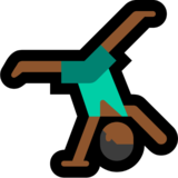 Man Cartwheeling: Medium-Dark Skin Tone on Microsoft Windows 11