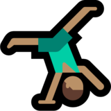 Man Cartwheeling: Medium Skin Tone on Microsoft Windows 11