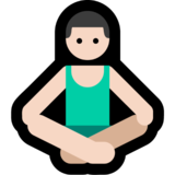 Man in Lotus Position: Light Skin Tone on Microsoft Windows 11