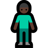 Man Standing: Dark Skin Tone on Microsoft Windows 11