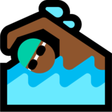 Man Swimming: Medium-Dark Skin Tone on Microsoft Windows 11