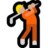 Person Golfing: Medium-Light Skin Tone on Microsoft Windows 11
