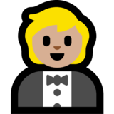 Person in Tuxedo: Medium-Light Skin Tone on Microsoft Windows 11