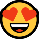 Smiling Face with Heart-Eyes on Microsoft Windows 11