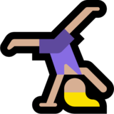Woman Cartwheeling: Medium-Light Skin Tone on Microsoft Windows 11
