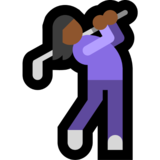 Woman Golfing: Medium-Dark Skin Tone on Microsoft Windows 11