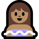 Woman in Steamy Room: Medium Skin Tone on Microsoft Windows 11