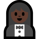 Woman in Tuxedo: Dark Skin Tone on Microsoft Windows 11