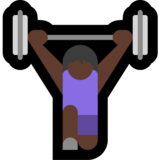 Woman Lifting Weights: Dark Skin Tone on Microsoft Windows 11