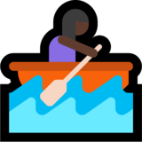 Woman Rowing Boat: Dark Skin Tone on Microsoft Windows 11