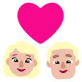 Couple with Heart: Woman, Man, Medium-Light Skin Tone on Microsoft Windows 11 November 2021 Update