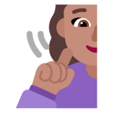 Deaf Woman: Medium Skin Tone on Microsoft Windows 11 November 2021 Update