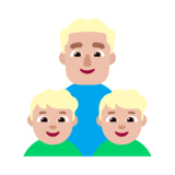 Family - Man: Medium-Light Skin Tone, Boy: Medium-Light Skin Tone, Boy: Medium-Light Skin Tone on Microsoft Windows 11 November 2021 Update