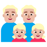 Family - Man: Medium-Light Skin Tone, Man: Medium-Light Skin Tone, Girl: Medium-Light Skin Tone, Girl: Medium-Light Skin Tone on Microsoft Windows 11 November 2021 Update