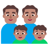 Family - Man: Medium Skin Tone, Man: Medium Skin Tone, Boy: Medium Skin Tone, Boy: Medium Skin Tone on Microsoft Windows 11 November 2021 Update