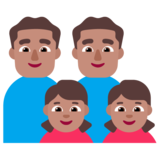 Family - Man: Medium Skin Tone, Man: Medium Skin Tone, Girl: Medium Skin Tone, Girl: Medium Skin Tone on Microsoft Windows 11 November 2021 Update