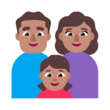 Family - Man: Medium Skin Tone, Woman: Medium Skin Tone, Girl: Medium Skin Tone on Microsoft Windows 11 November 2021 Update