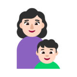 Family - Woman: Light Skin Tone, Boy: Light Skin Tone on Microsoft Windows 11 November 2021 Update