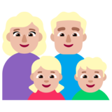 Family - Woman: Medium-Light Skin Tone, Man: Medium-Light Skin Tone, Girl: Medium-Light Skin Tone, Boy: Medium-Light Skin Tone on Microsoft Windows 11 November 2021 Update