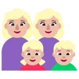 Family - Woman: Medium-Light Skin Tone, Woman: Medium-Light Skin Tone, Girl: Medium-Light Skin Tone, Boy: Medium-Light Skin Tone on Microsoft Windows 11 November 2021 Update