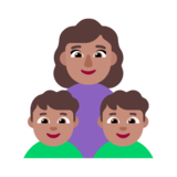 Family - Woman: Medium Skin Tone, Boy: Medium Skin Tone, Boy: Medium Skin Tone on Microsoft Windows 11 November 2021 Update