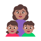Family - Woman: Medium Skin Tone, Girl: Medium Skin Tone, Boy: Medium Skin Tone on Microsoft Windows 11 November 2021 Update