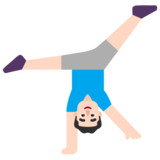 Man Cartwheeling: Light Skin Tone on Microsoft Windows 11 November 2021 Update