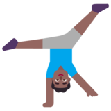 Man Cartwheeling: Medium-Dark Skin Tone on Microsoft Windows 11 November 2021 Update