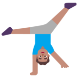 Man Cartwheeling: Medium Skin Tone on Microsoft Windows 11 November 2021 Update