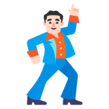 Man Dancing: Light Skin Tone on Microsoft Windows 11 November 2021 Update