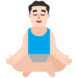 Man in Lotus Position: Light Skin Tone on Microsoft Windows 11 November 2021 Update